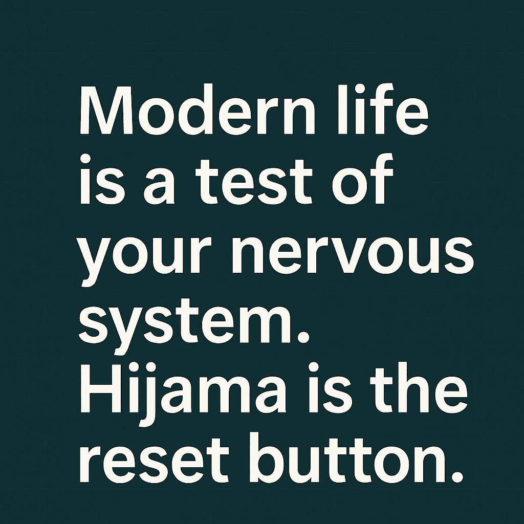 Modern life is a test of your nervous system. Hijama is the reset button.